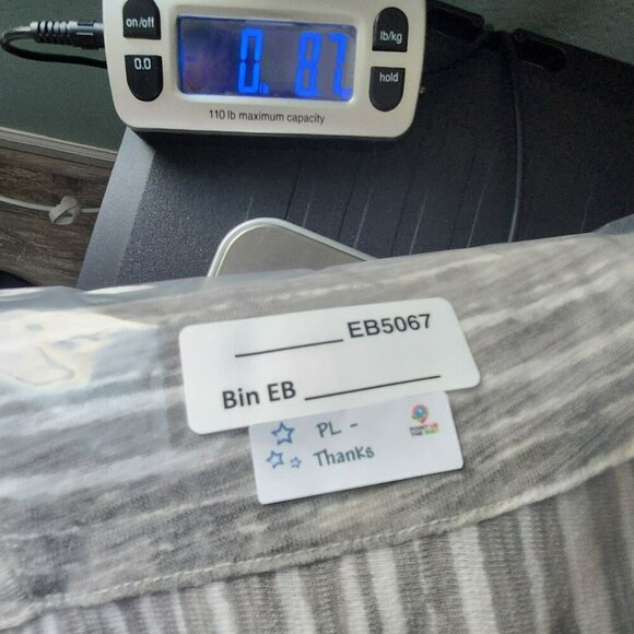 Hang Ten Gray and White Striped Sheer Cotton Beach Cover Hoodie Women's Size L - Picture 8 of 8